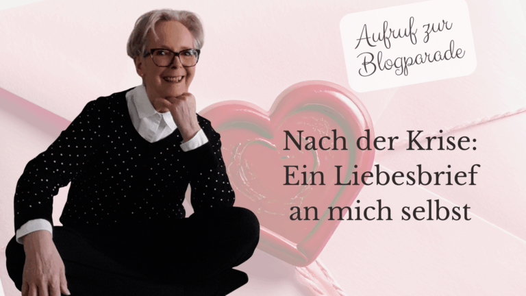 Dr Martina Riedel sitzt im Schneidersitz, das Thema: Nach der Krise: EIn Liebesbrief an mich selbst