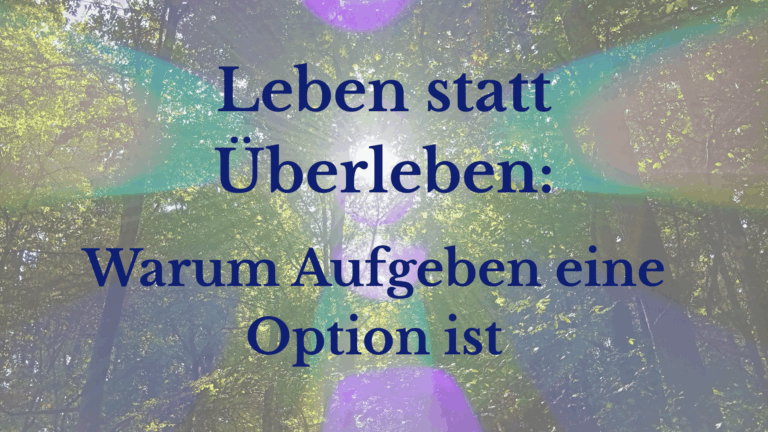 Aufgeben ist keine Option             vs.                                                             Aufgeben ist eine Option